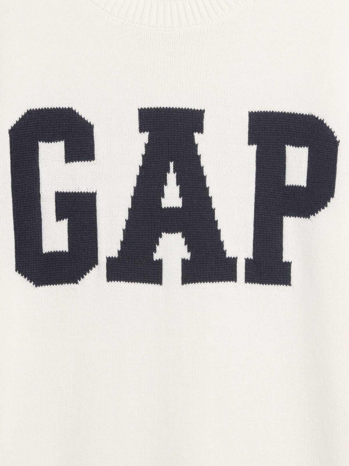 Krem Gap Logo Bisiklet Yaka Kazak