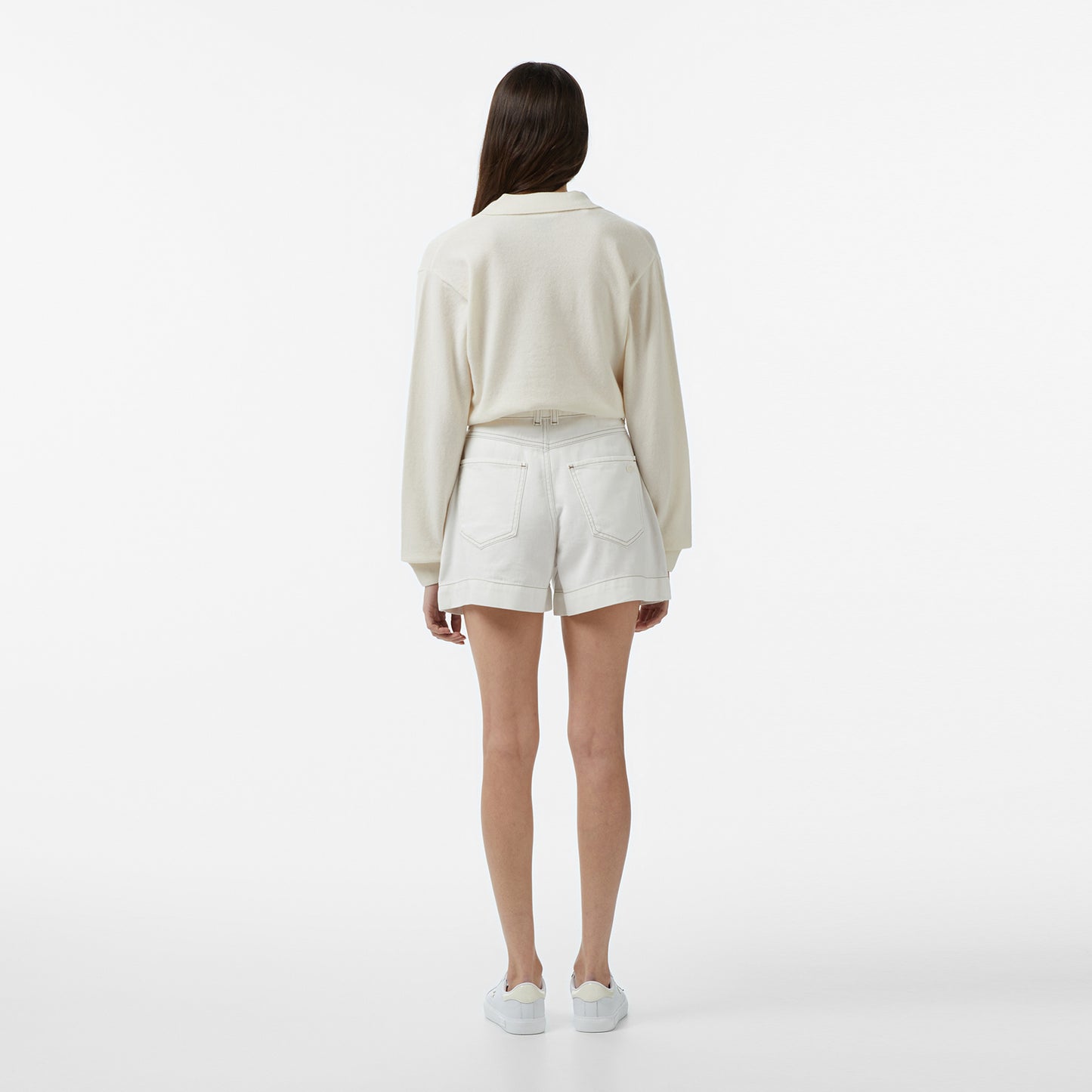 Lacoste Slim Fit Kadın Krem Şort
