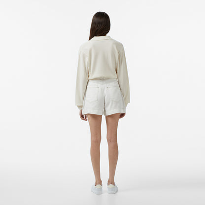Lacoste Slim Fit Kadın Krem Şort
