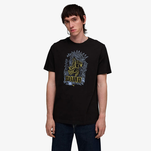 Puma Graphic Erkek Siyah T-shirt