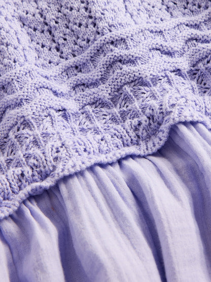 Lila Racerback Örgü Elbise