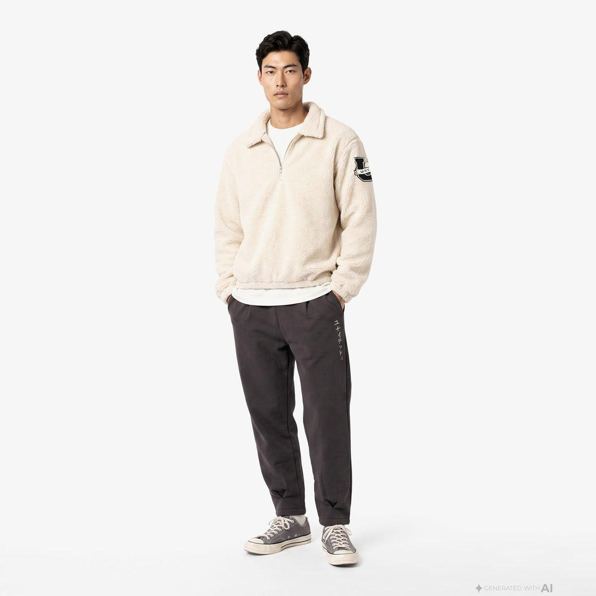 Unıted4 Regular Fit Erkek Krem Sweatshirt