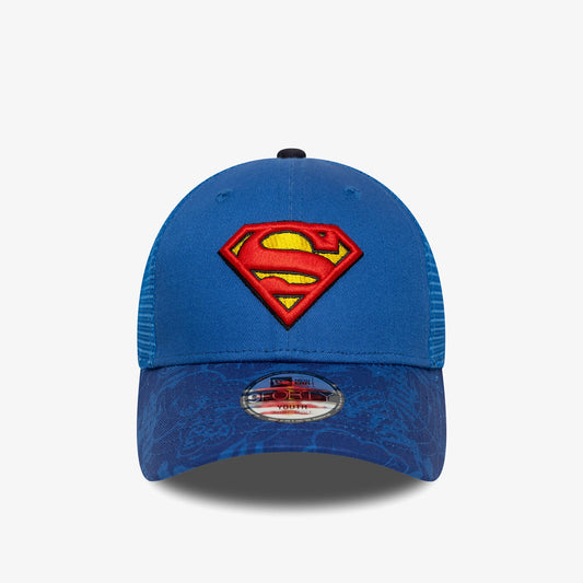 New Era Dc 9forty Trucker Supman Baz Çocuk Mavi Şapka