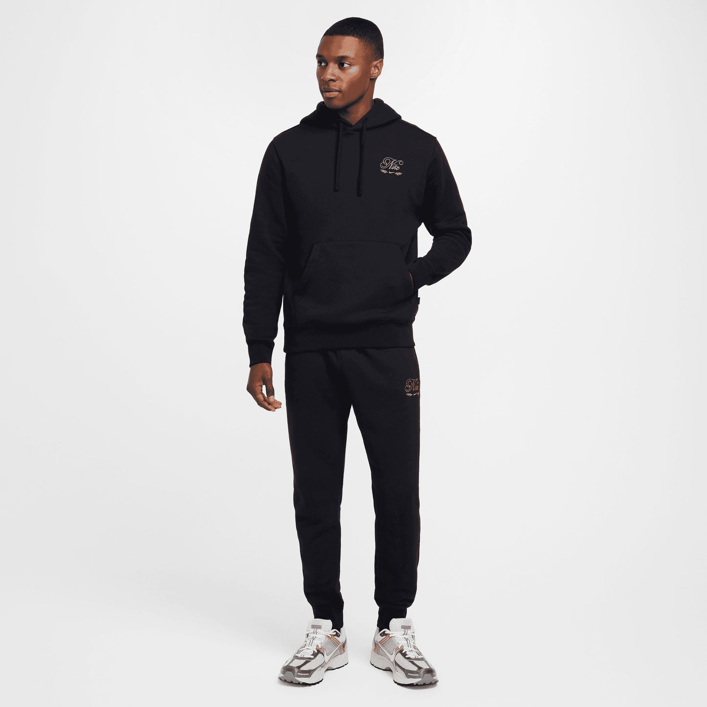 Nike Script Lbr Overhead Erkek Siyah Hoodie