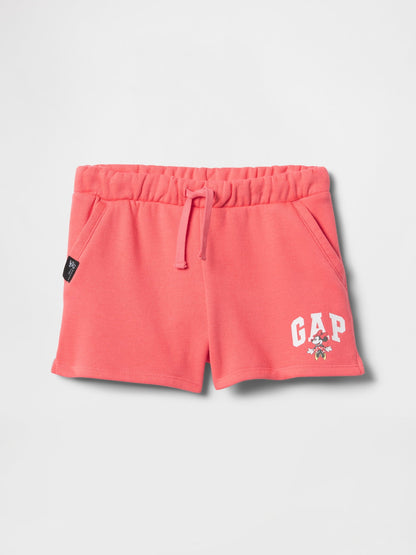 Pembe Disney Mickey Mouse Relaxed Gap Logo Pull-on Şort