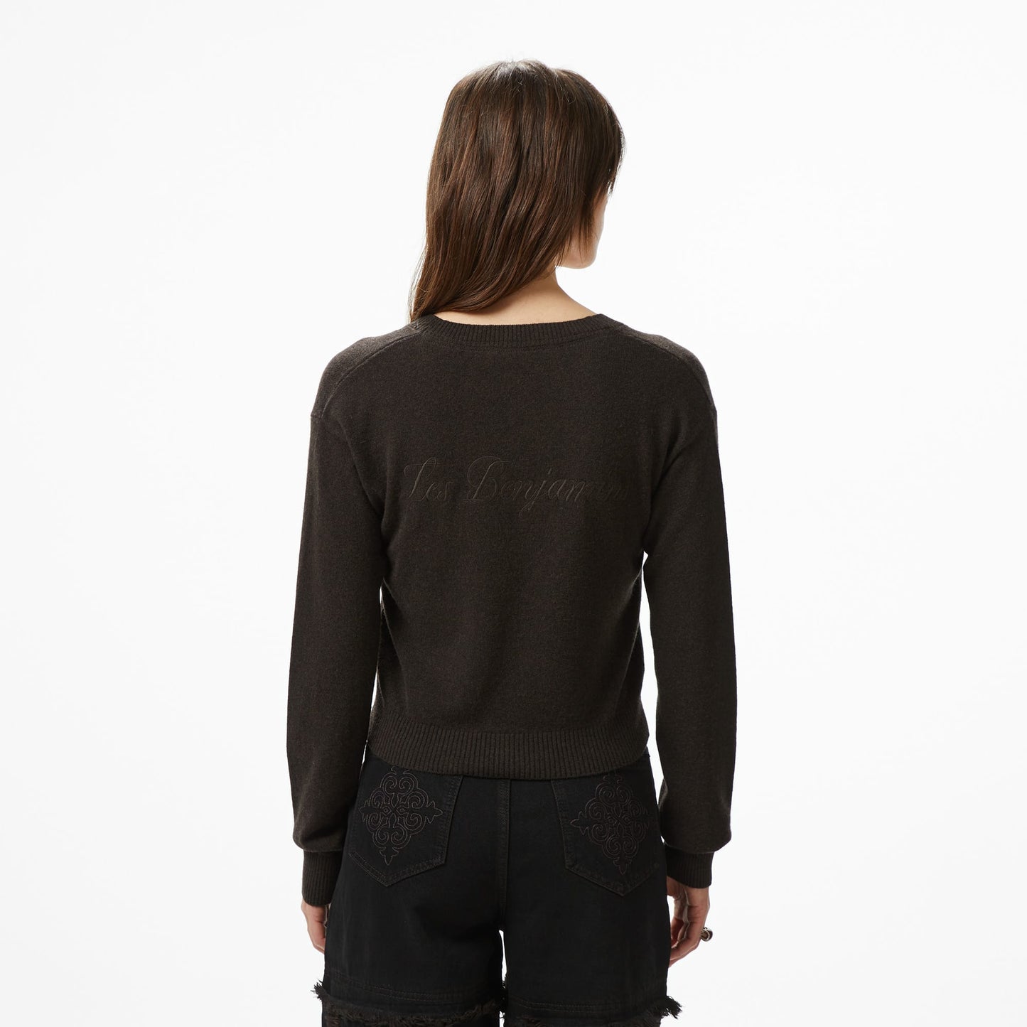 Les Benjamins Classic Fit Kadın Kahverengi Triko