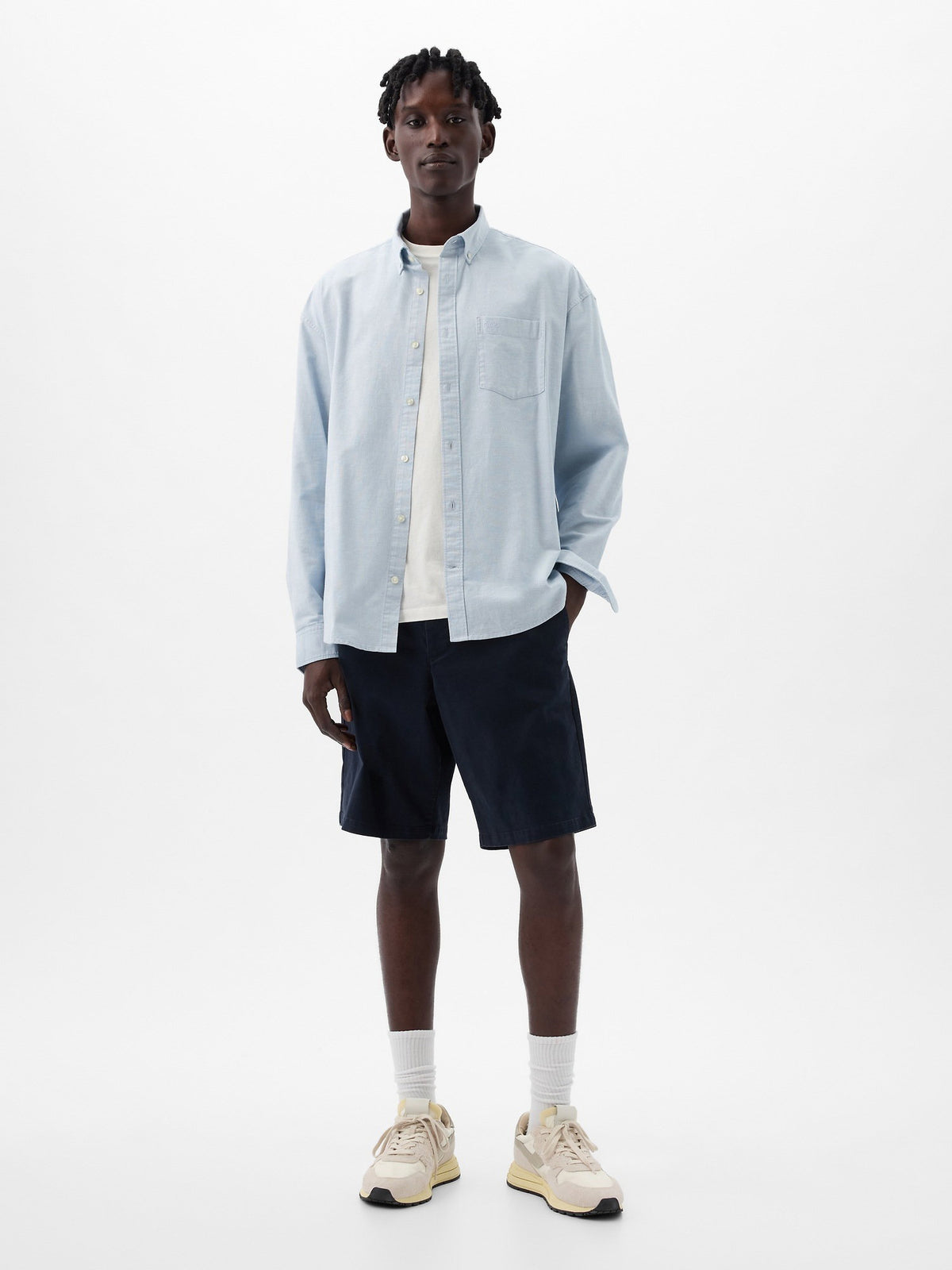 Mavi Gap Logo Oversize Oxford Gömlek