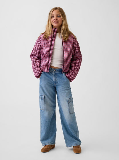 Pembe Relaxed Puffer Şişme Ceket