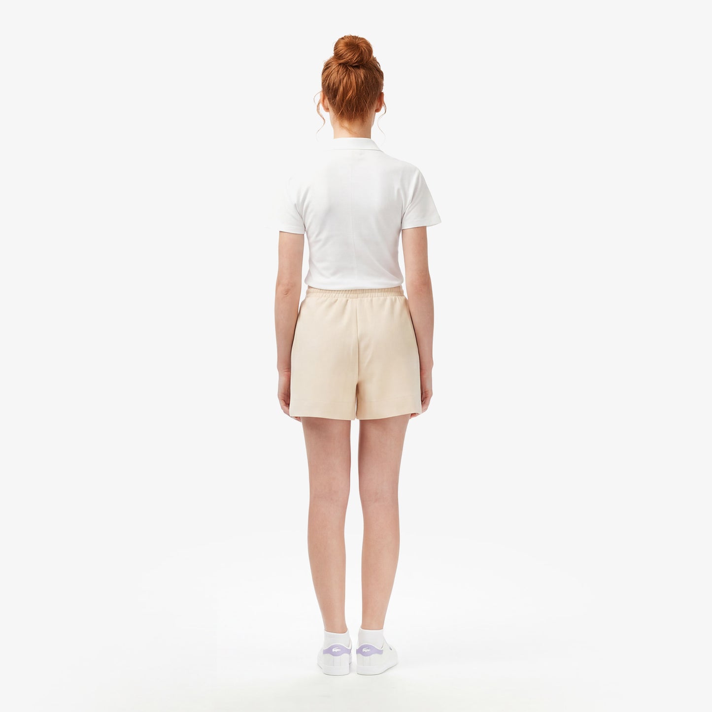 Lacoste Relaxed Fit Kadın Bej Şort