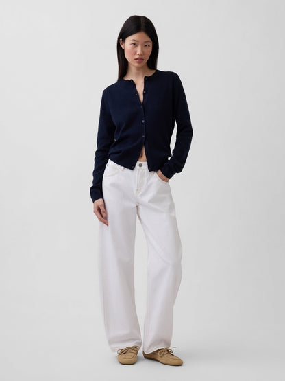 Lacivert Cashsoft Crop Hırka