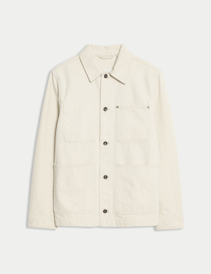 Saf Pamuklu Klasik Denim Ceket