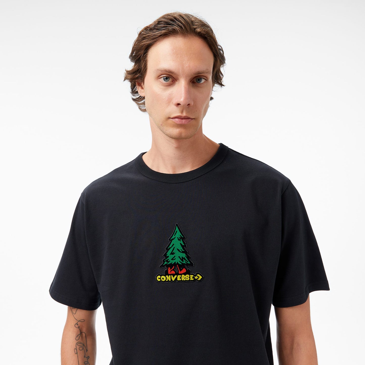 Converse Baskılı Erkek Siyah T-shirt