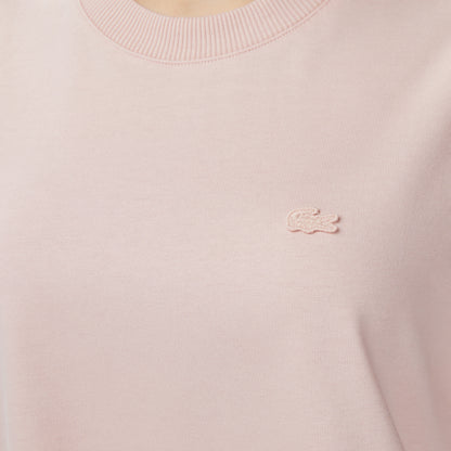 Lacoste Kadın Loose Fit Bisiklet Yaka Pembe T-shirt