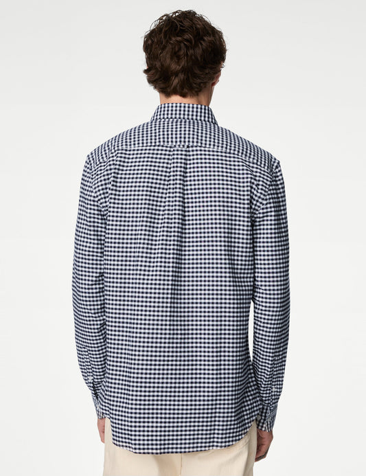 Saf Pamuklu Regular Fit Oxford Gömlek