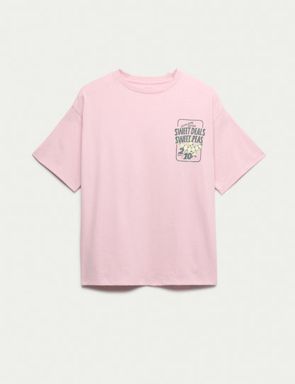 Sweet Pea Baskılı T-shirt
