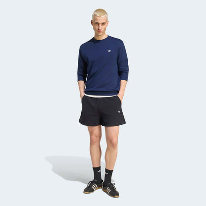 Adidas Trefoil Essentials Crew French Terry Erkek Mavi Sweatshirt