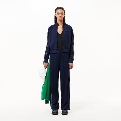 Lacoste Kadın Relaxed Fit V Yaka Siyah T-shirt