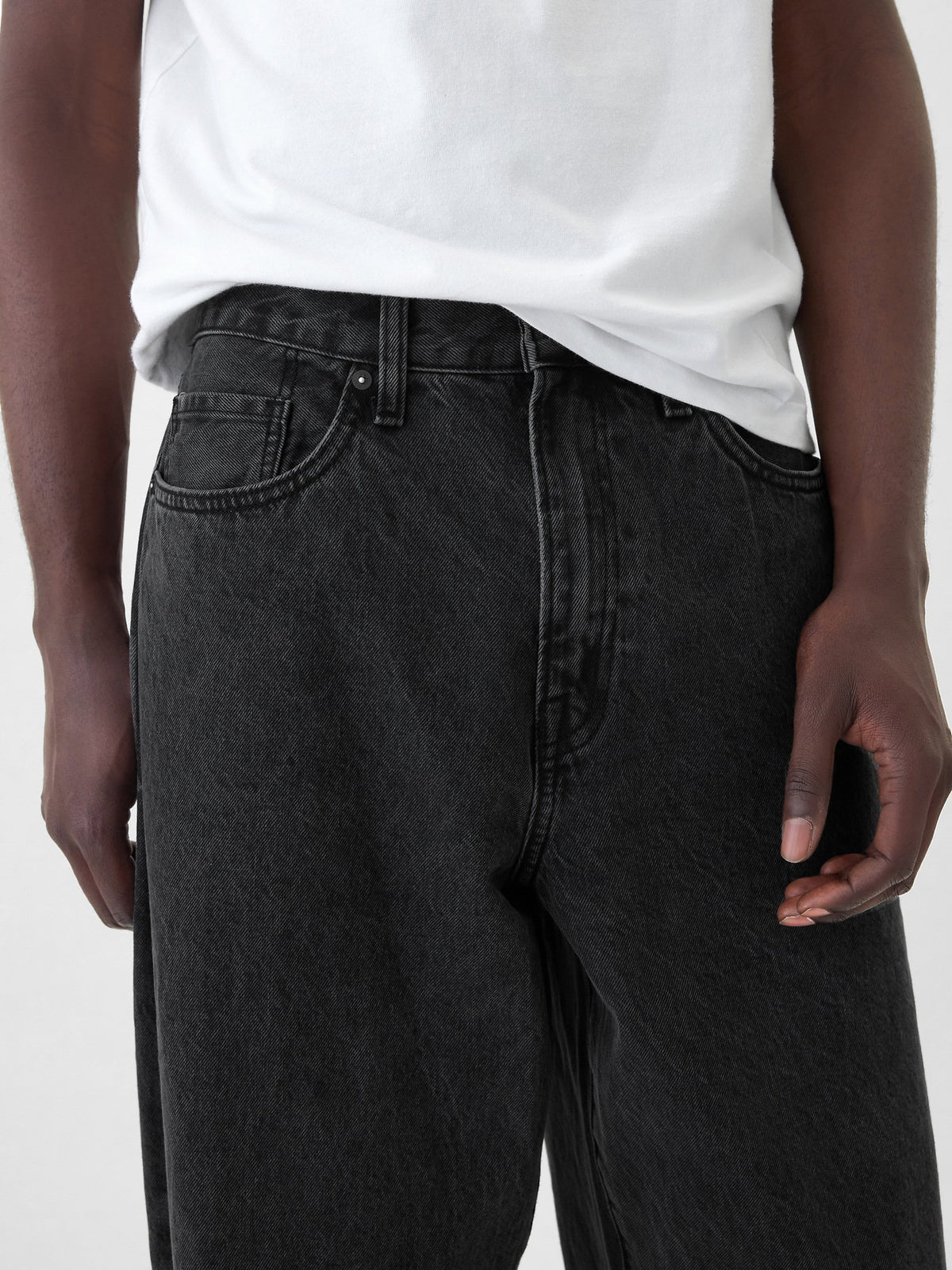 Siyah Baggy Jean Pantolon