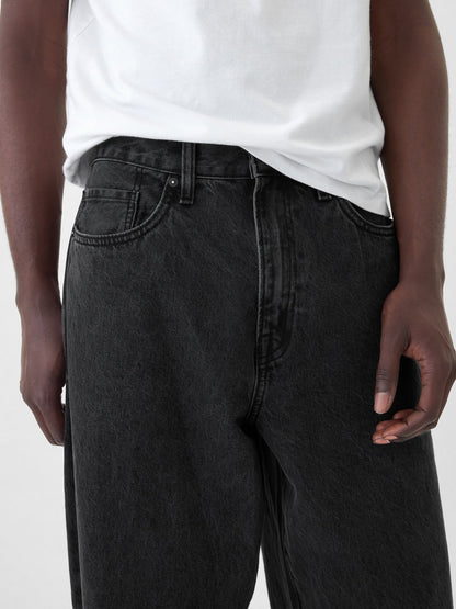 Siyah Baggy Jean Pantolon