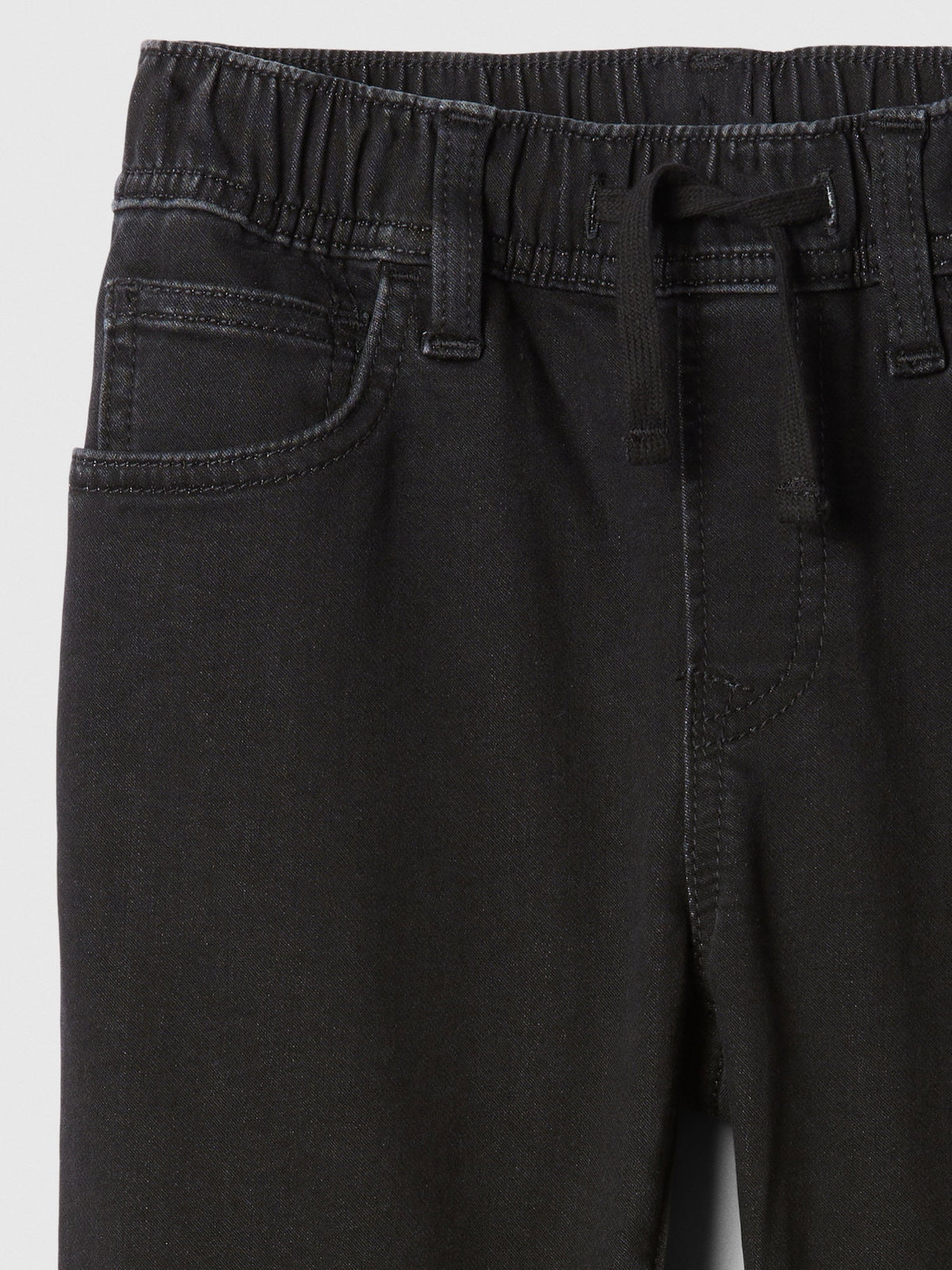 Siyah Pull-on Orijinal Straight Eşofman Altı Jean Pantolon