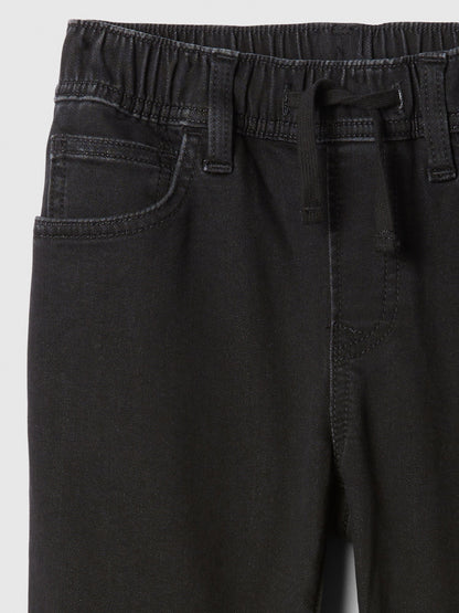 Siyah Pull-on Orijinal Straight Eşofman Altı Jean Pantolon