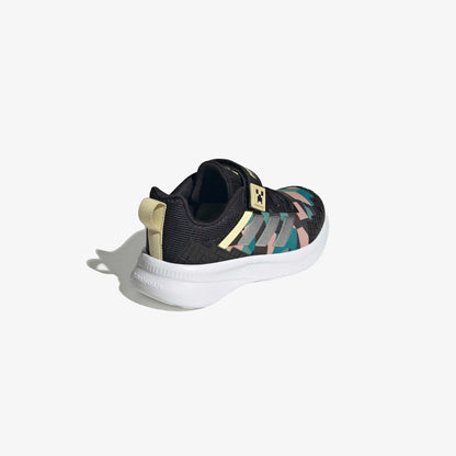 Adidas Minecraft Fortarun Elastic Lace Çocuk Siyah Koşu Ayakkabısı