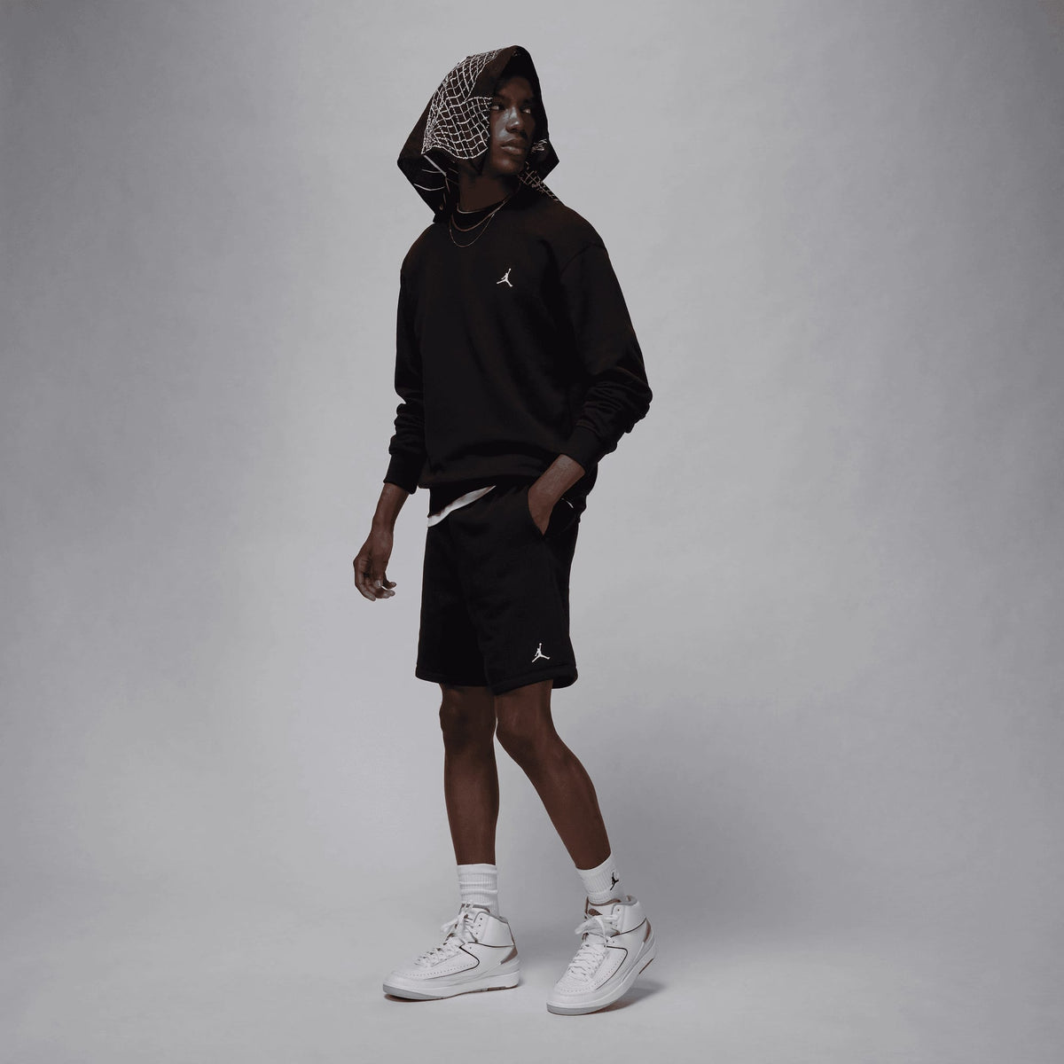 Jordan Brooklyn Fleece Erkek Siyah Şort