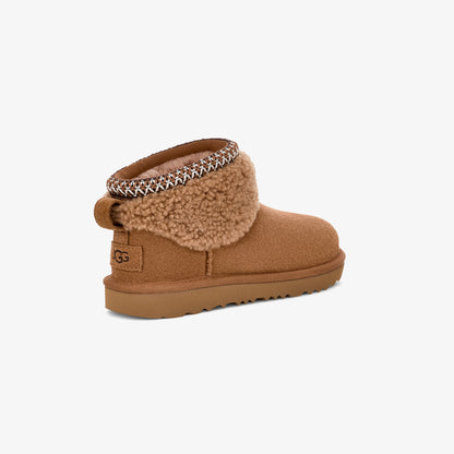 Ugg Classic Ultra Mini Maxi Curly Çocuk Kahverengi Bot