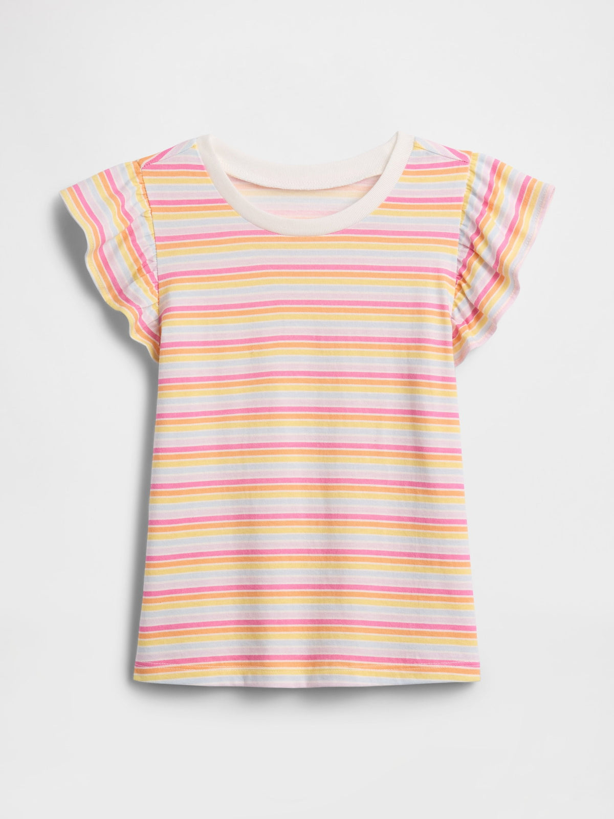 Çok Renkli Flutter Sleeve T-shirt