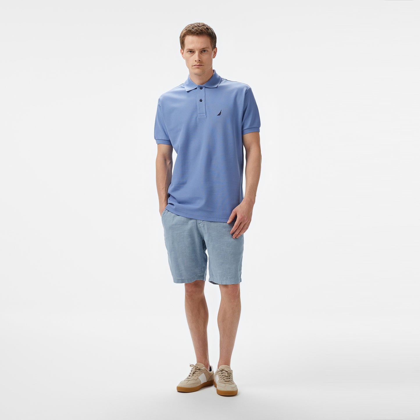 Nautica Erkek Mavi Classic Fit Polo Yaka T-shirt