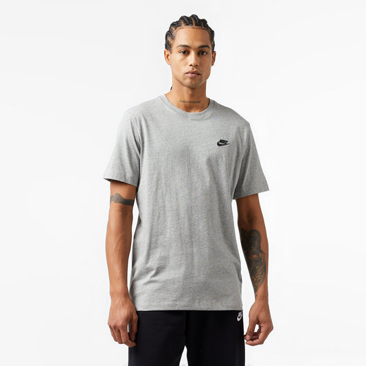 Nike Sportswear Club Erkek Gri T-shirt