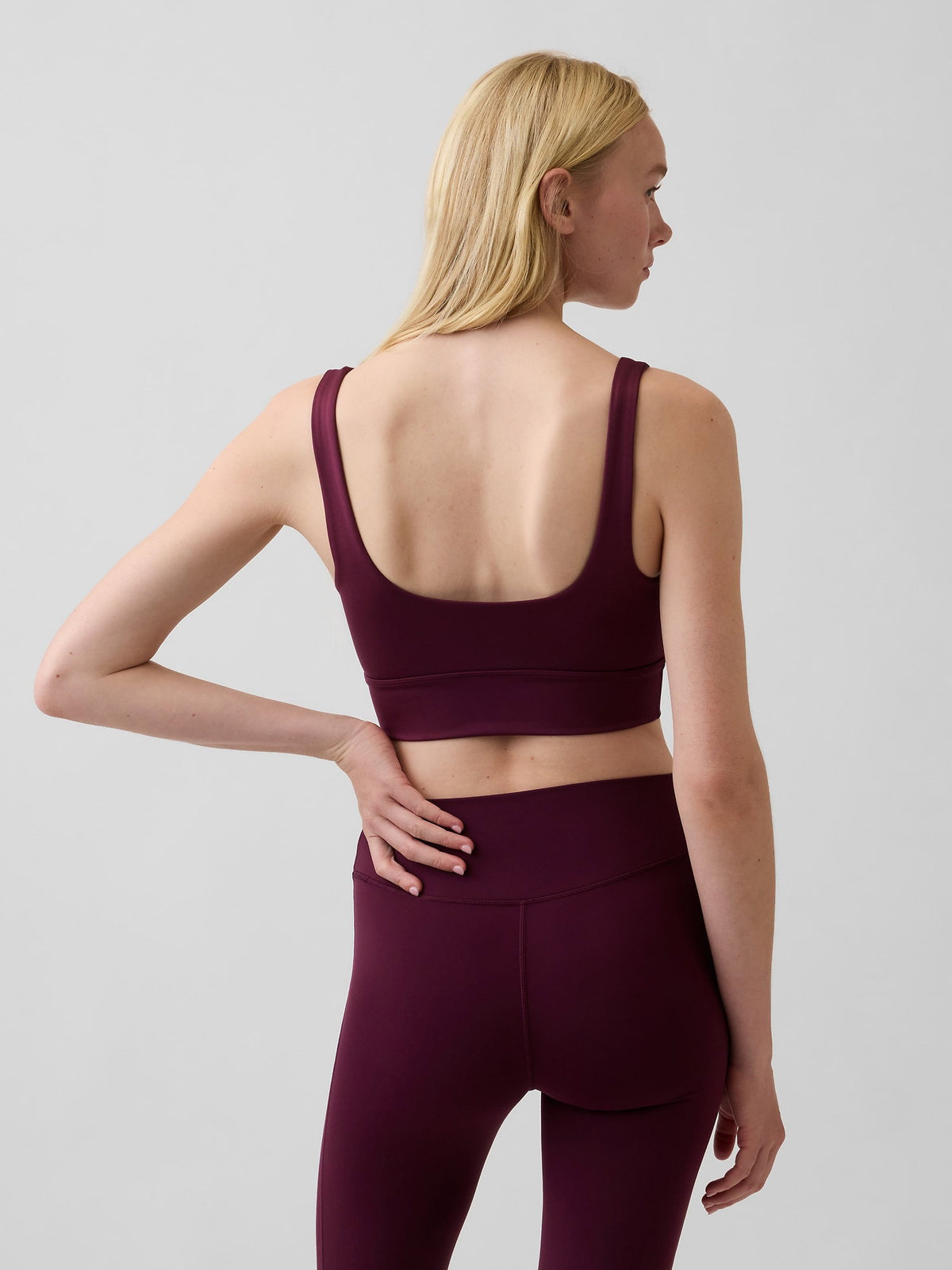 Bordo Gapfit Smooth Square-neck Spor Sütyeni