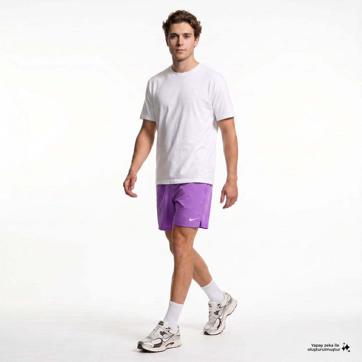 Nike Swim Breaker Solid Essential Erkek Mor Deniz Şortu