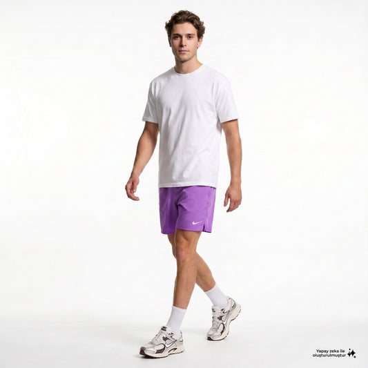 Nike Swim Breaker Solid Essential Erkek Mor Deniz Şortu