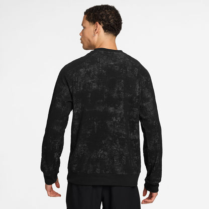 Nike Therma-fit Primary Crew Jacquard Erkek Siyah Koşu T-shirt