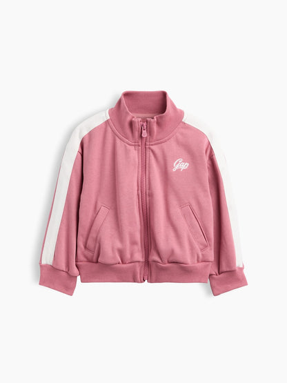 Pembe Vintagesoft Terry Gap Logo Spor Ceket