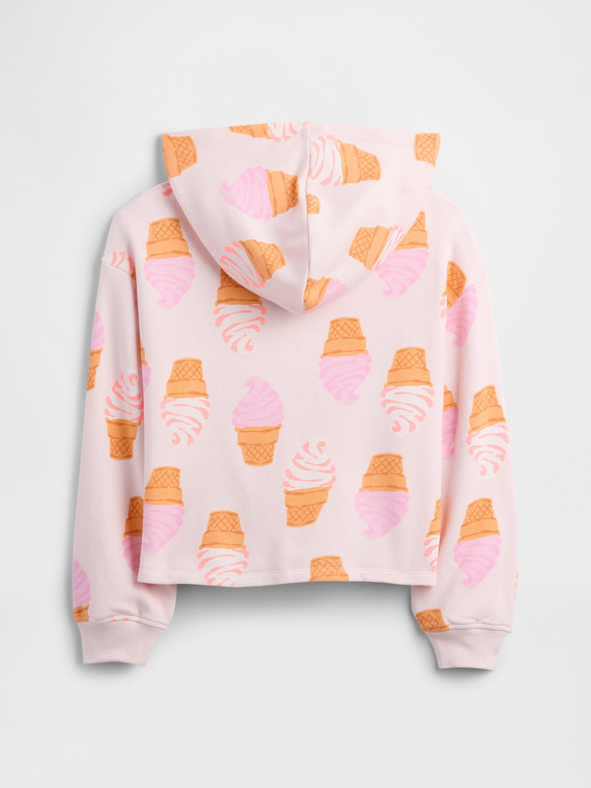 Açık Pembe Kids Relaxed Fransız Havlu Kumaş Sweatshirt