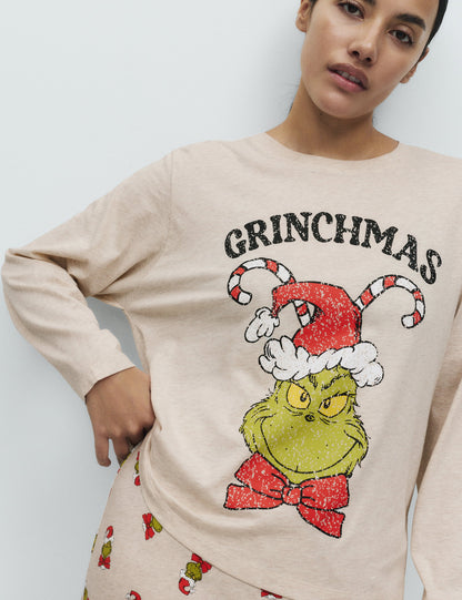 Saf Pamuklu Grinch™ Pijama Takımı