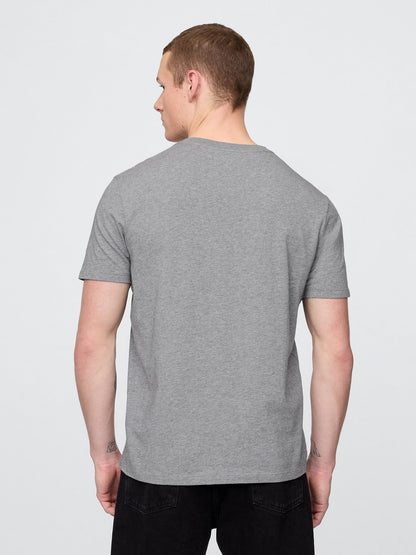Lacivert Pamuklu Jersey V Yaka T-shirt