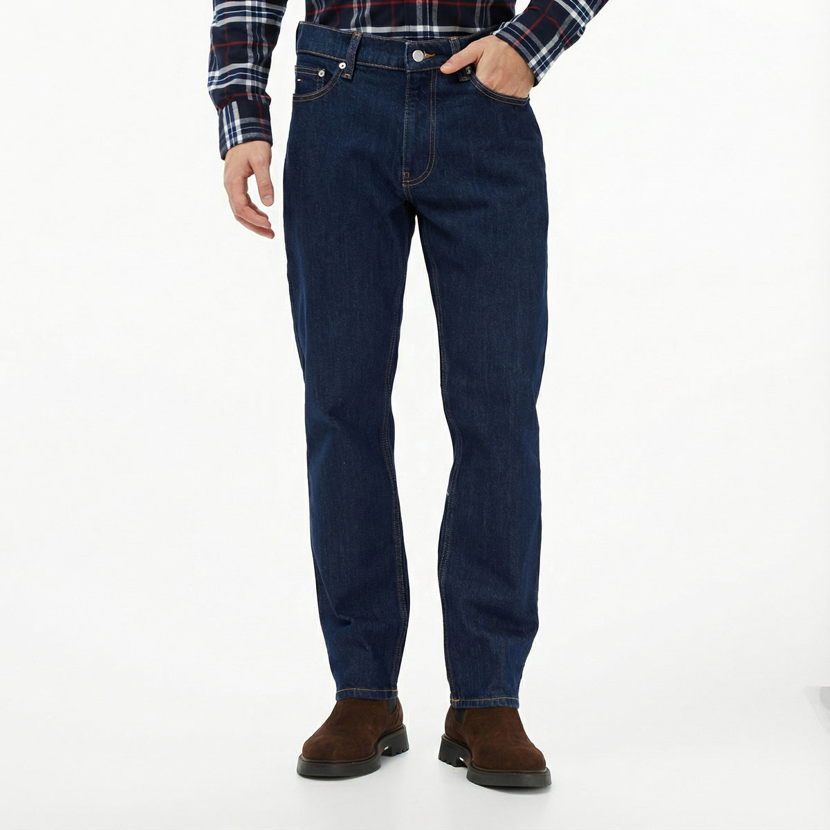 Tommy Hilfiger Ryan Slim Di4156 Erkek Koyu Mavi Straight Jean