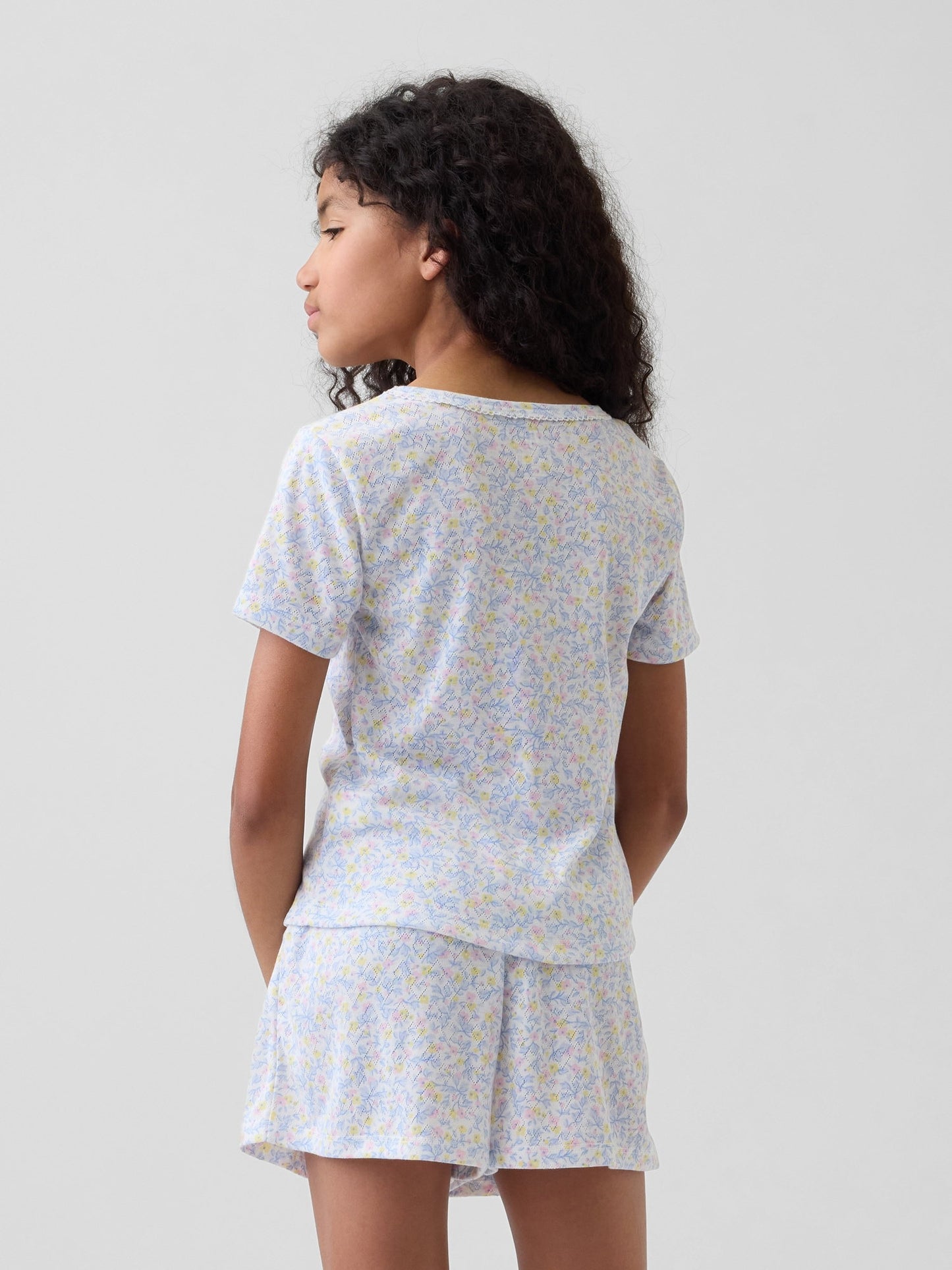 Beyaz Recycled Pointelle Pijama Şort