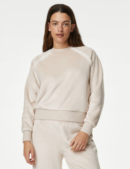 Yuvarlak Yaka Polar Sweatshirt