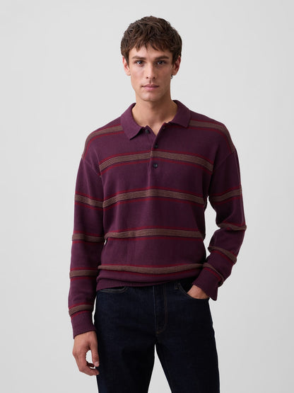 Bordo Relaxed Polo Kazak