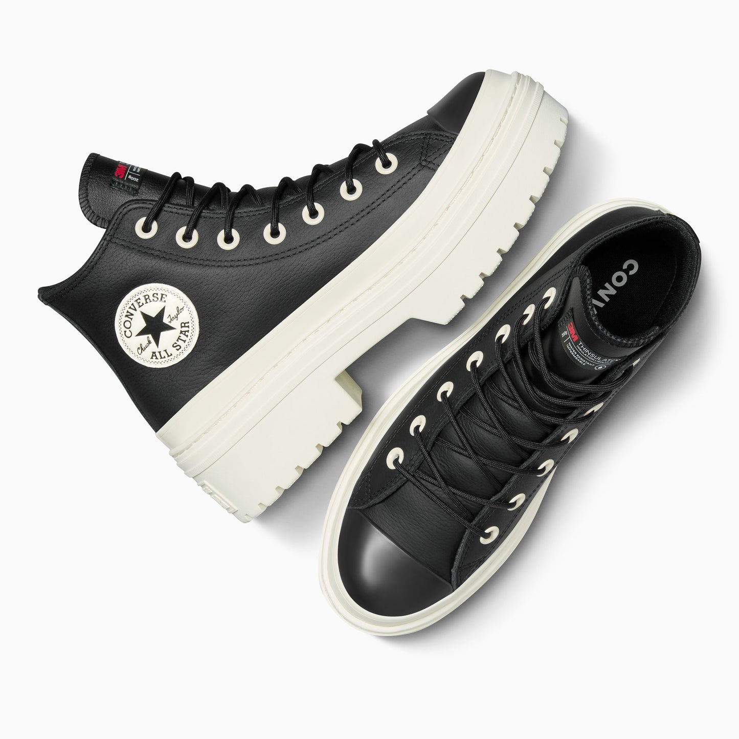 Converse Chuck Taylor All Star Lugged Heel Unisex Siyah Deri Platform Bot