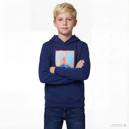 Jordan Jdb Mj Essential Flc Baseline Po Çocuk Lacivert Sweatshirt