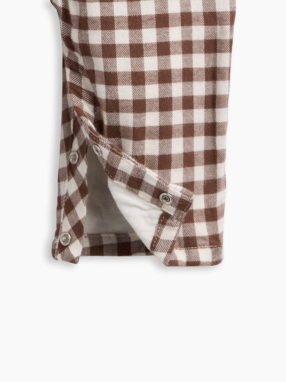 Kahverengi Gingham Flannel Tulum
