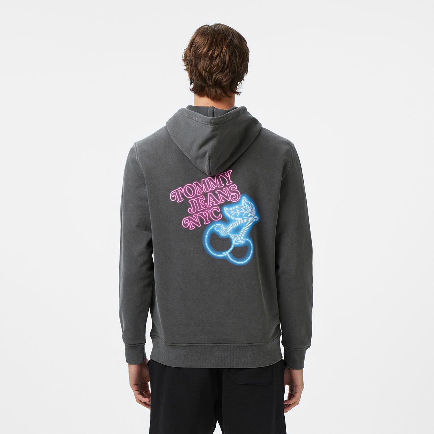 Tommy Hilfiger Back Logo Erkek Gri Sweatshirt