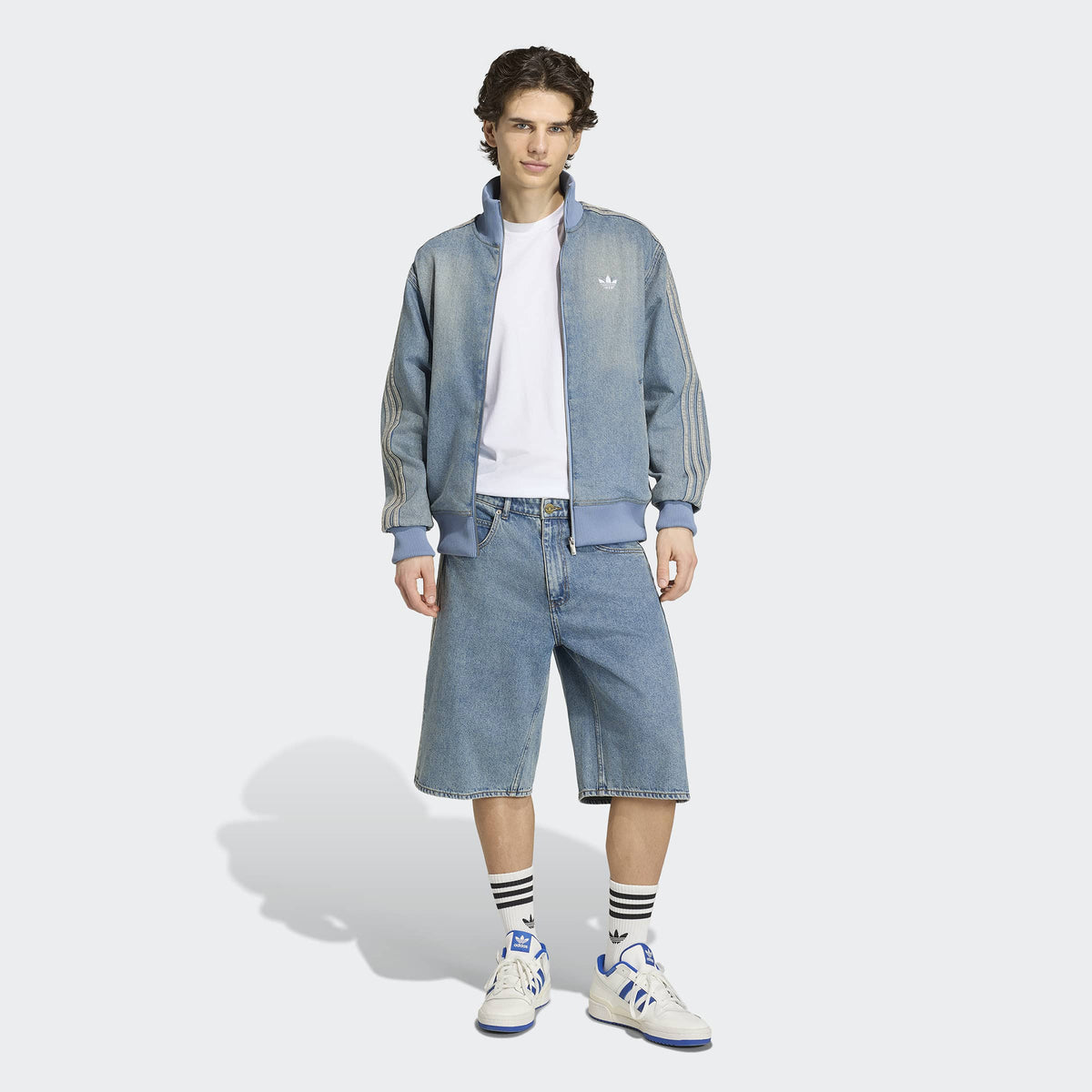 Adidas Denim Fb Erkek Mavi Ceket