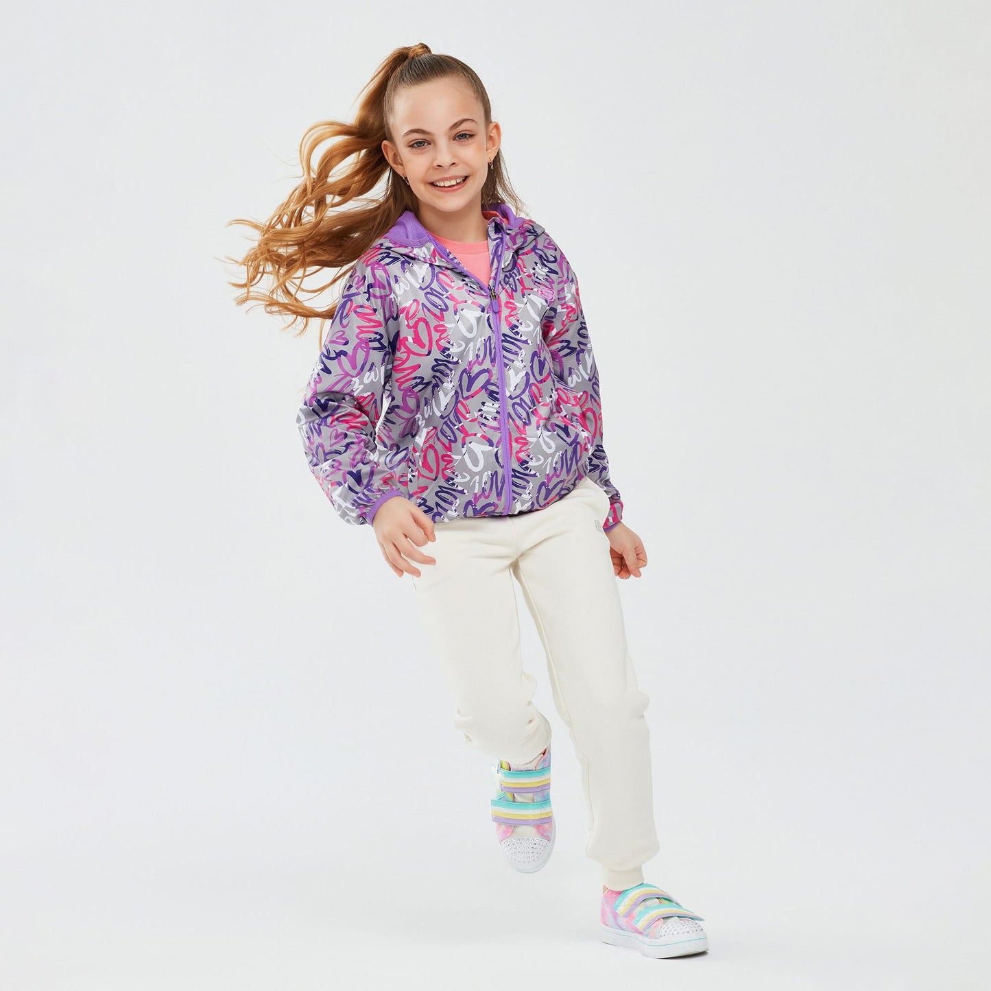 Skechers Micro Collection Full Zip Çocuk Mor Ceket