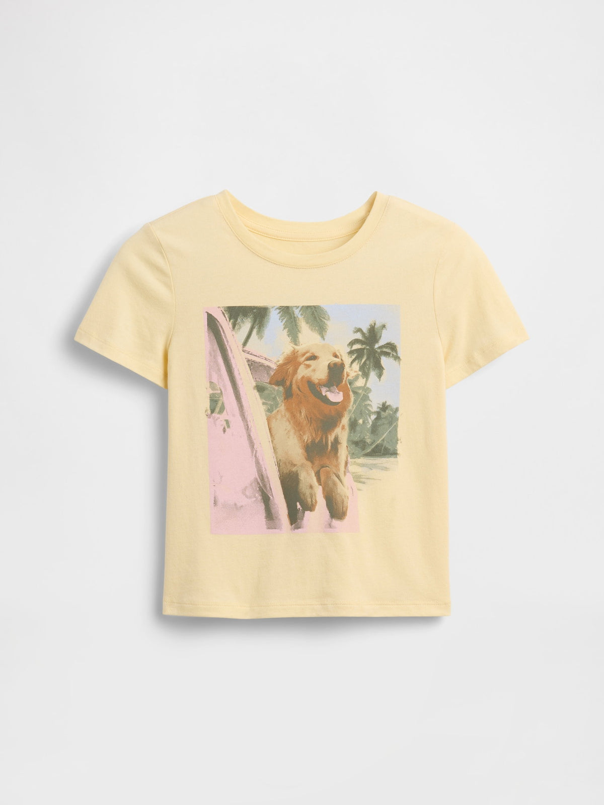 Sarı Grafik Baskılı T-shirt